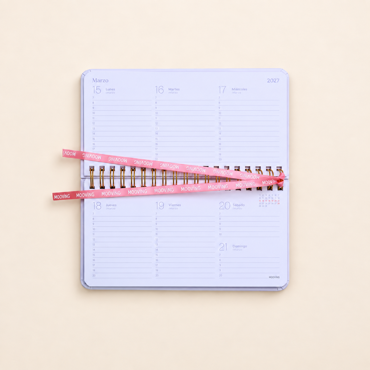 Agenda Mooving pocket Storybook 2027 semanal con espiral