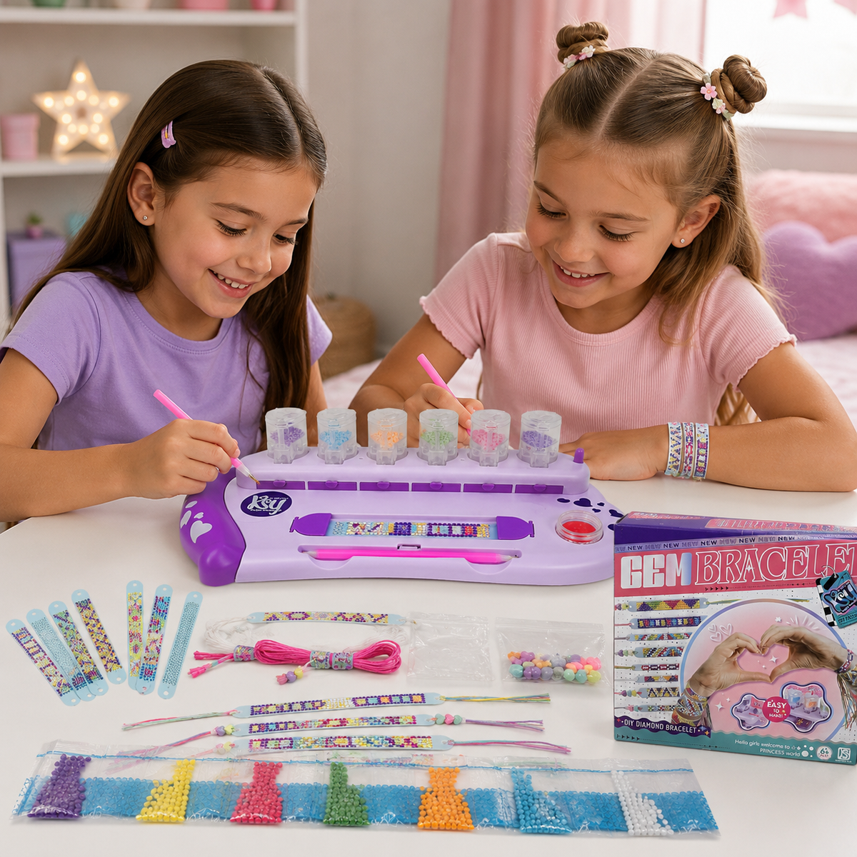 Set Creador de Pulseras con Gemas – DIY Bracelet
