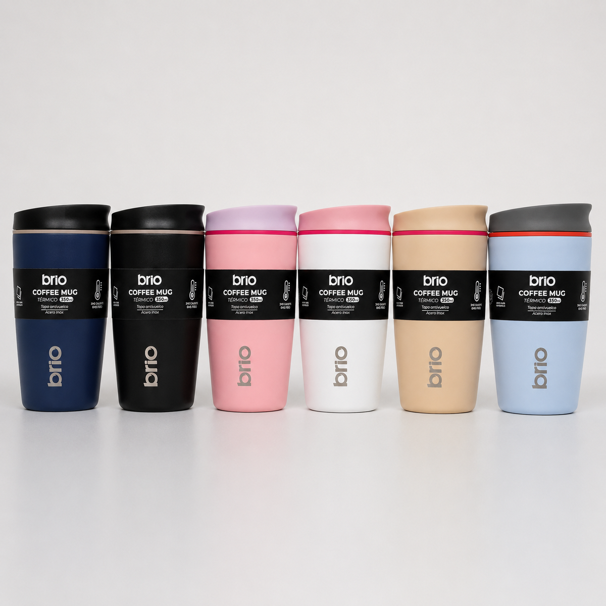 Vaso Termico brio Cafe Jarra Mug 350ml Acero Inoxidable
