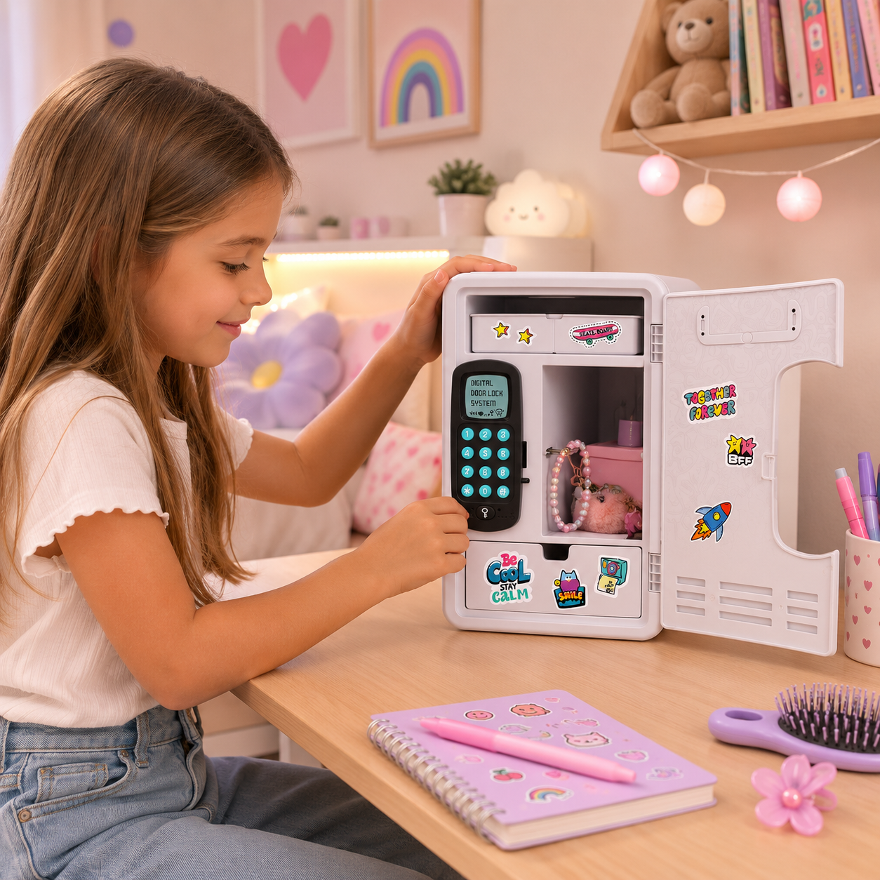 Caja Fuerte Electrónica con Luz, Sonido y Contraseña