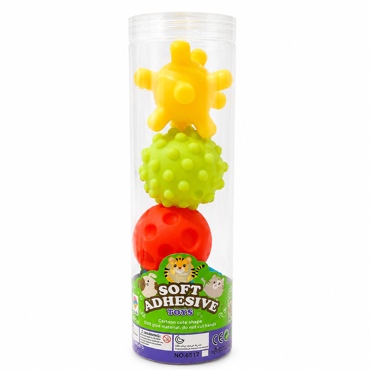 Set de Pelotas Sensoriales Blandas para Bebés – Texturas y Colores