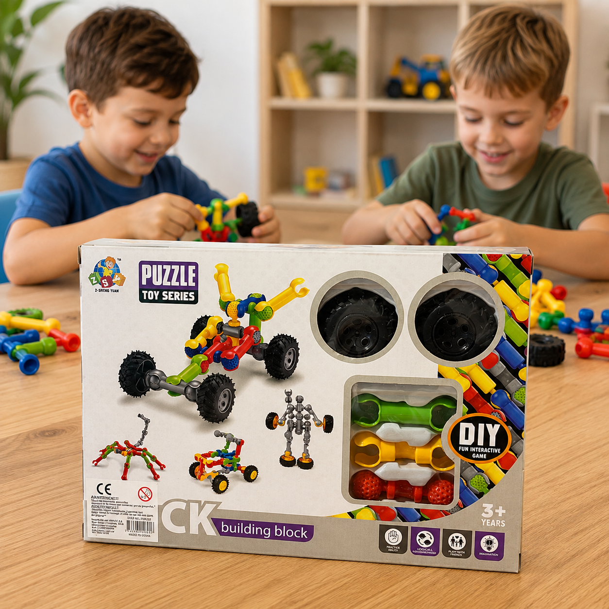 Set de Construcción Creativa 3D – Crea Vehículos, Robots y Figuras