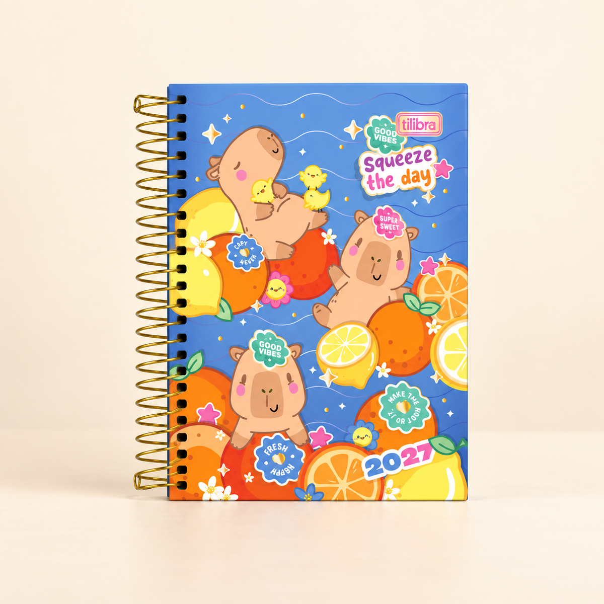 Agenda Tilibra Capyclub 2027 diaria con espiral