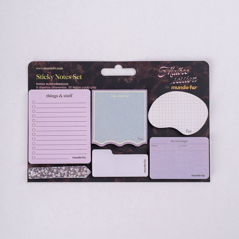 Sticky Notes Set Malbec - FW