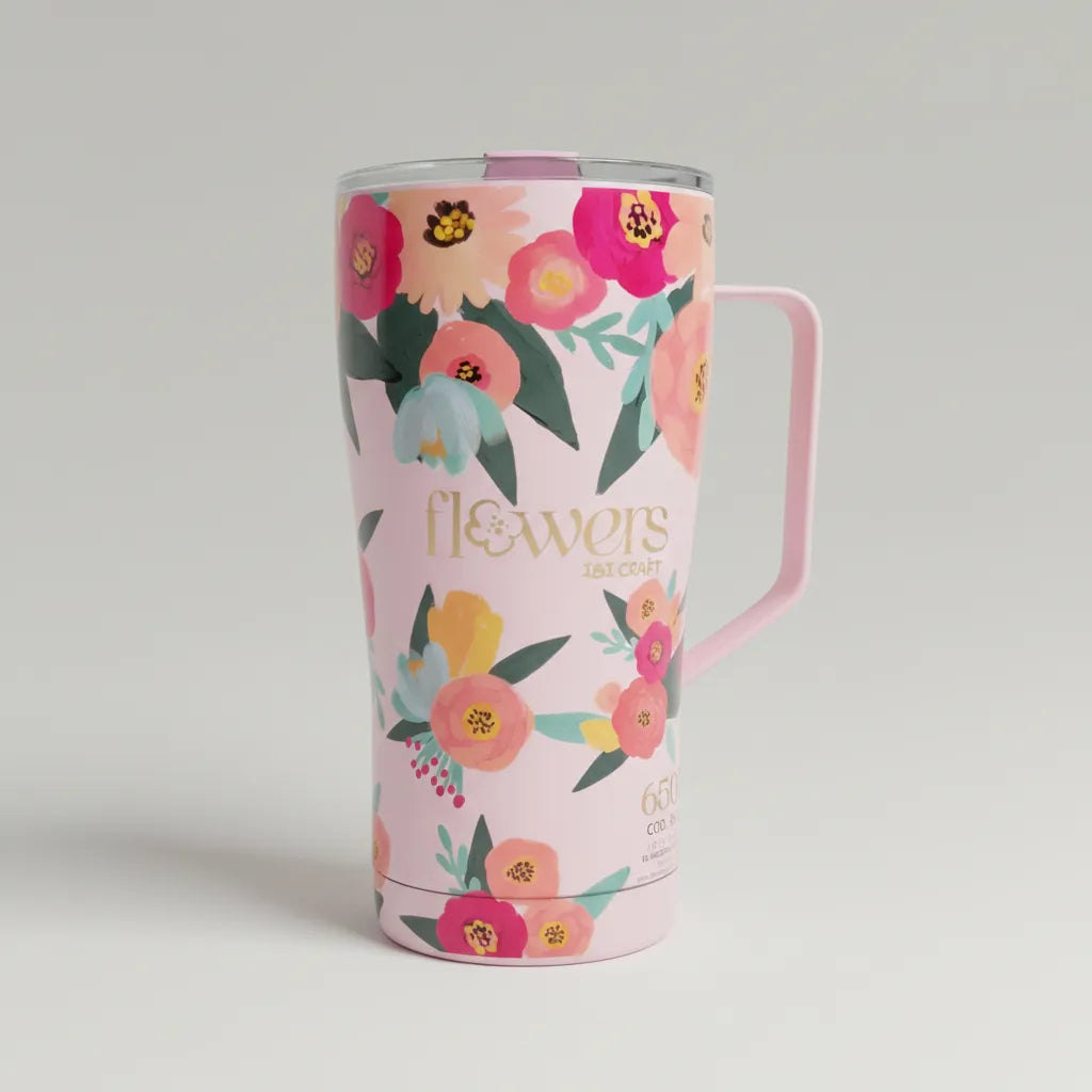 Vaso Isotérmico Flowers Ibi Craft Rosa Flowers