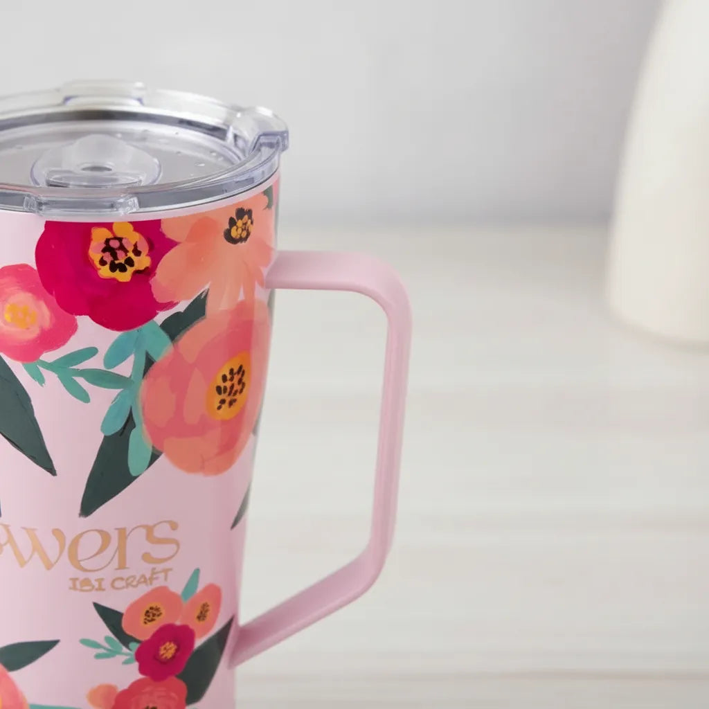 Vaso Isotérmico Flowers Ibi Craft Rosa Flowers