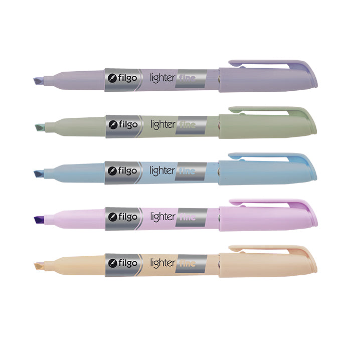 Resaltador Filgo Lighter Fine Mute Blister X 5 Colores