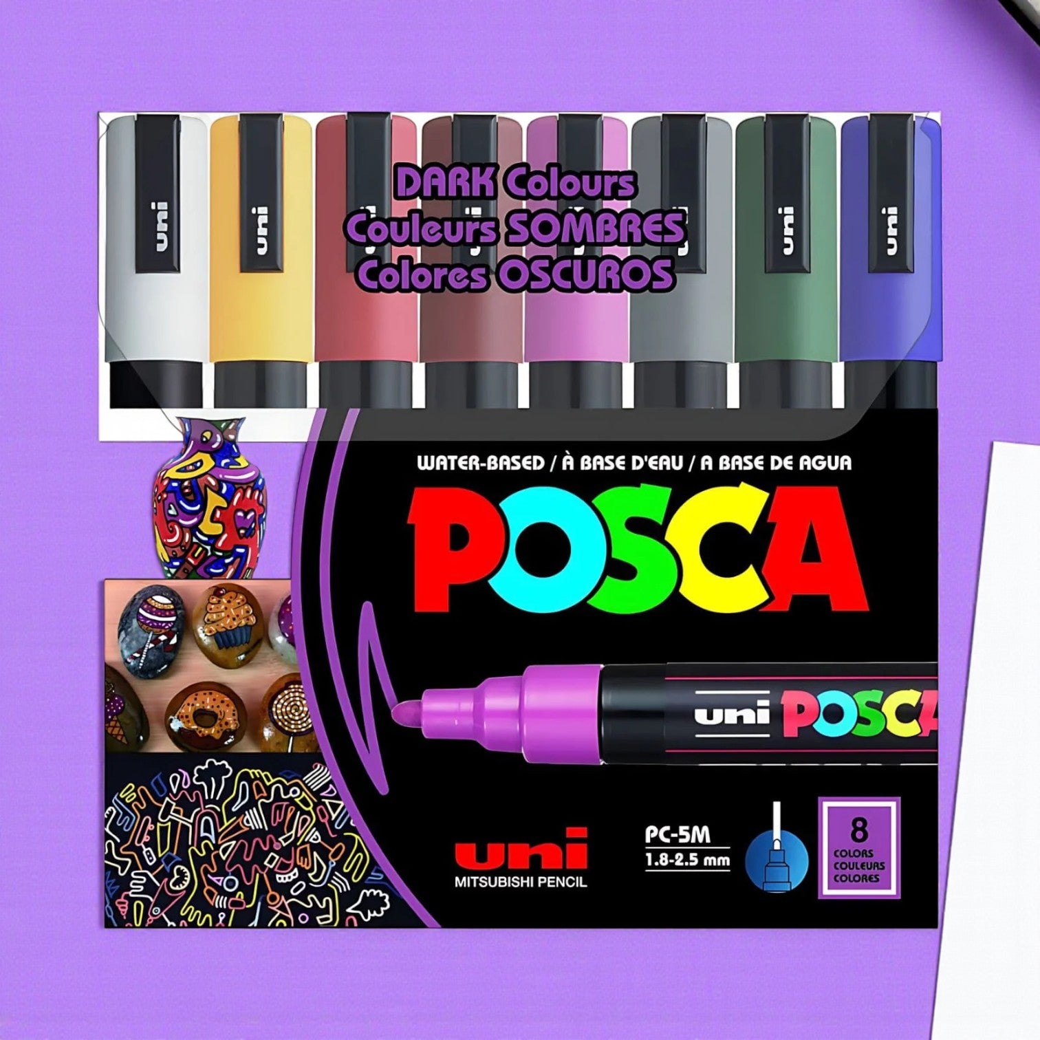 Set POSCA Dark Colours 1.8 - 2.5 mm