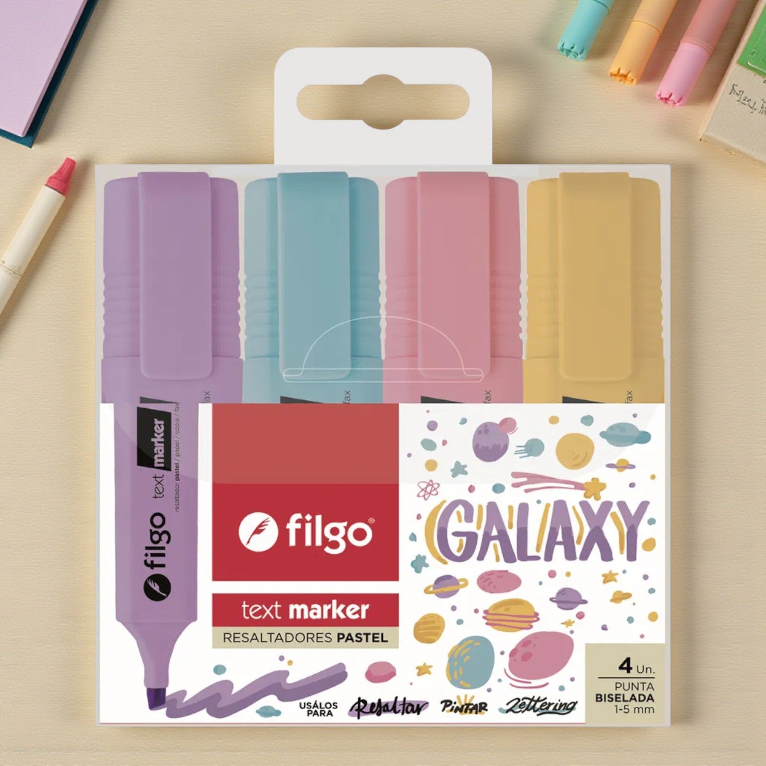 Resaltadores Filgo Galaxy Pastel x4