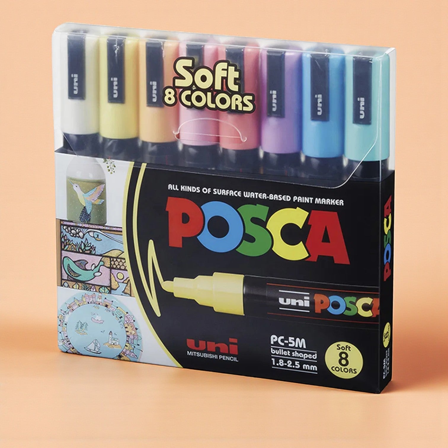 Set Posca 1.82.5 mm - Pack X 8 Colores Pastel
