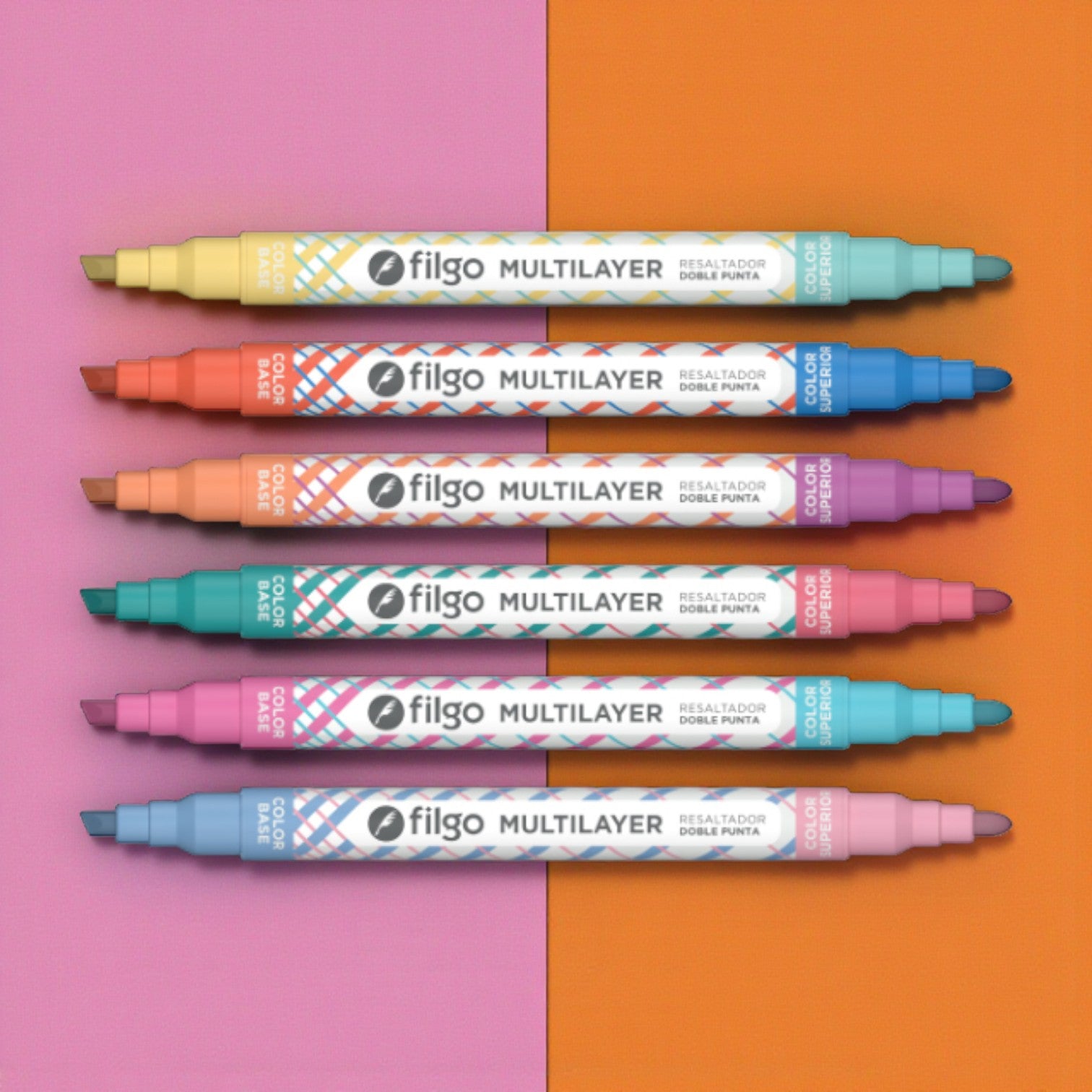 Resaltador creativo doble punta Multilayer