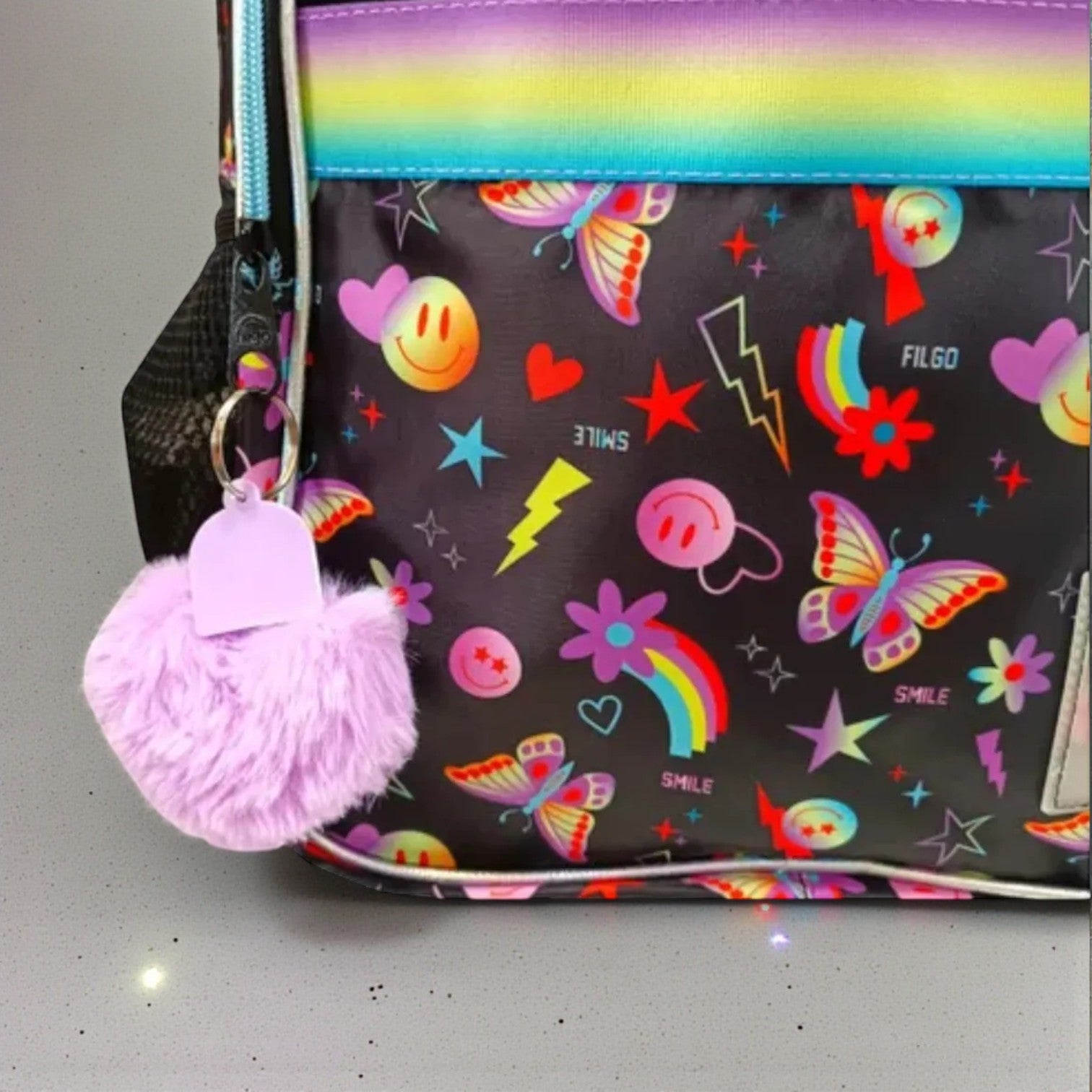 Mochila Escolar Filgo Starpak 18 Diseño Emoji Color Negro