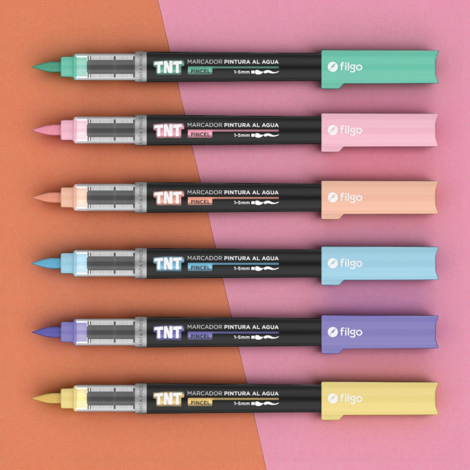 Marcador TNT Punta Pincel Pastel