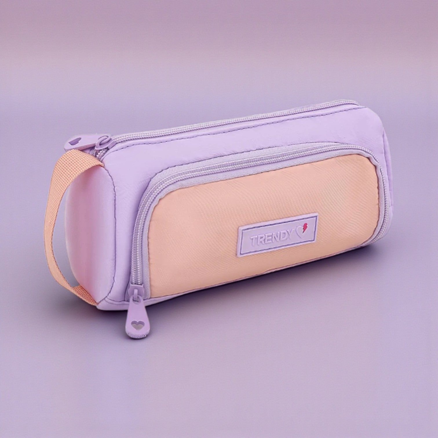 Cartuchera Trendy - Lila y rosa
