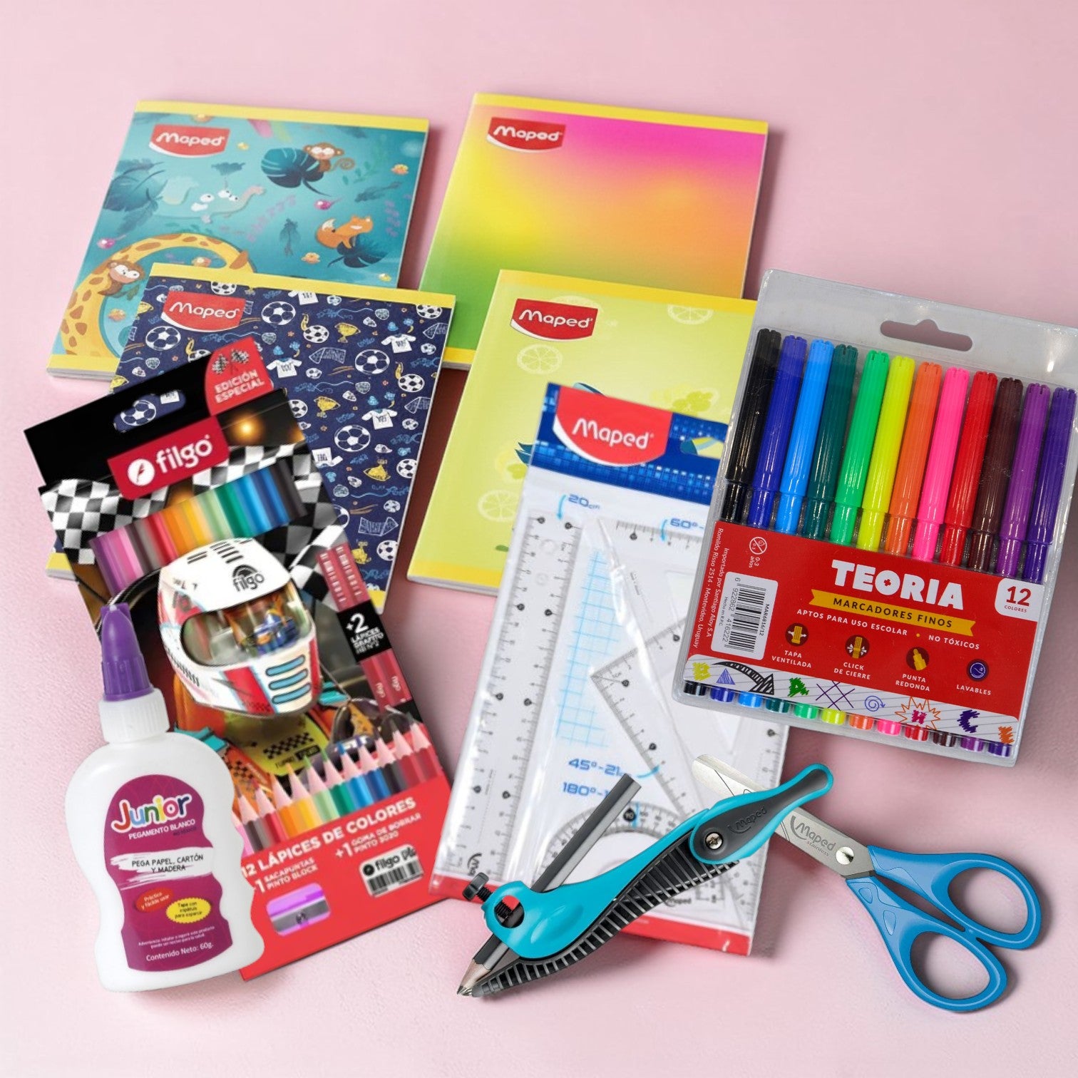 Kit escolar vuelta a clases con colores de regalo!