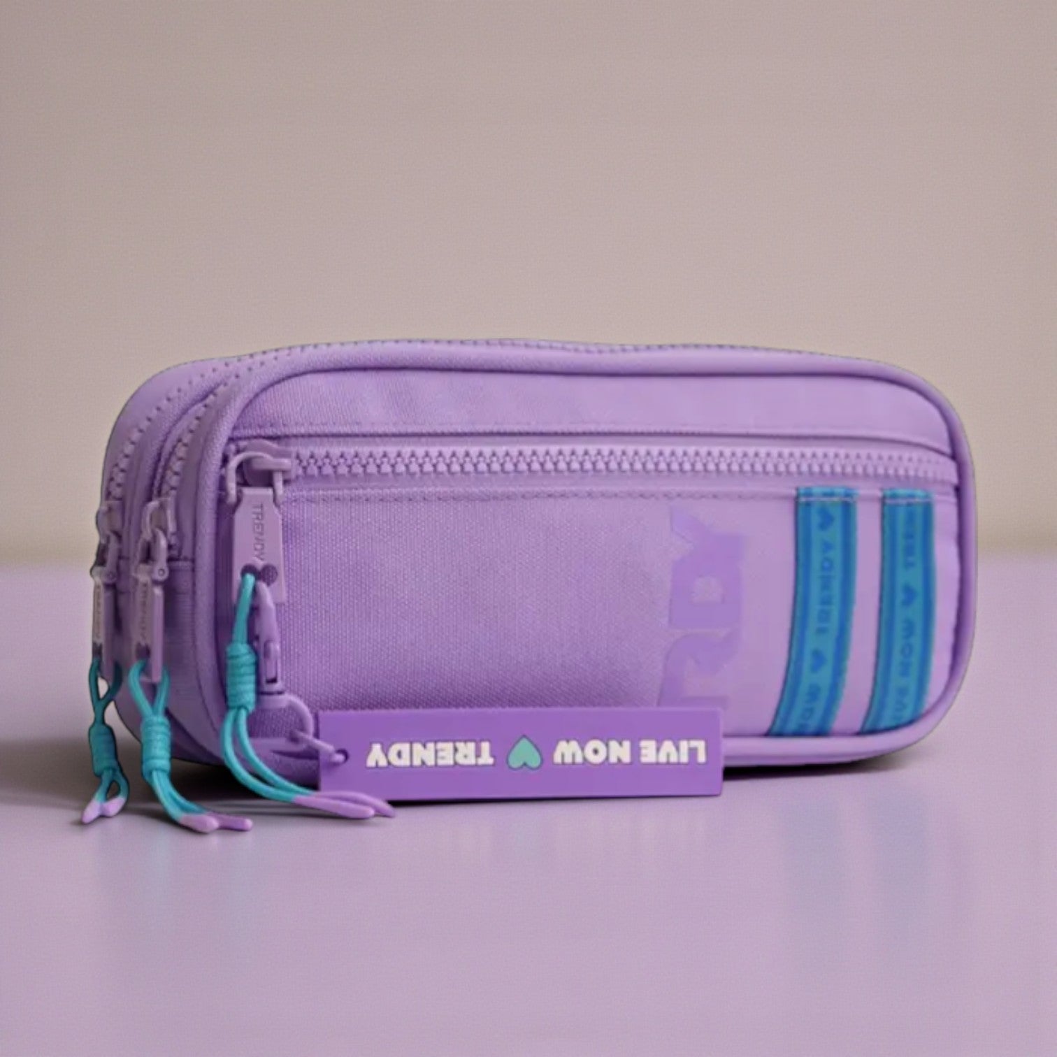 Cartuchera Trendy violeta o gris