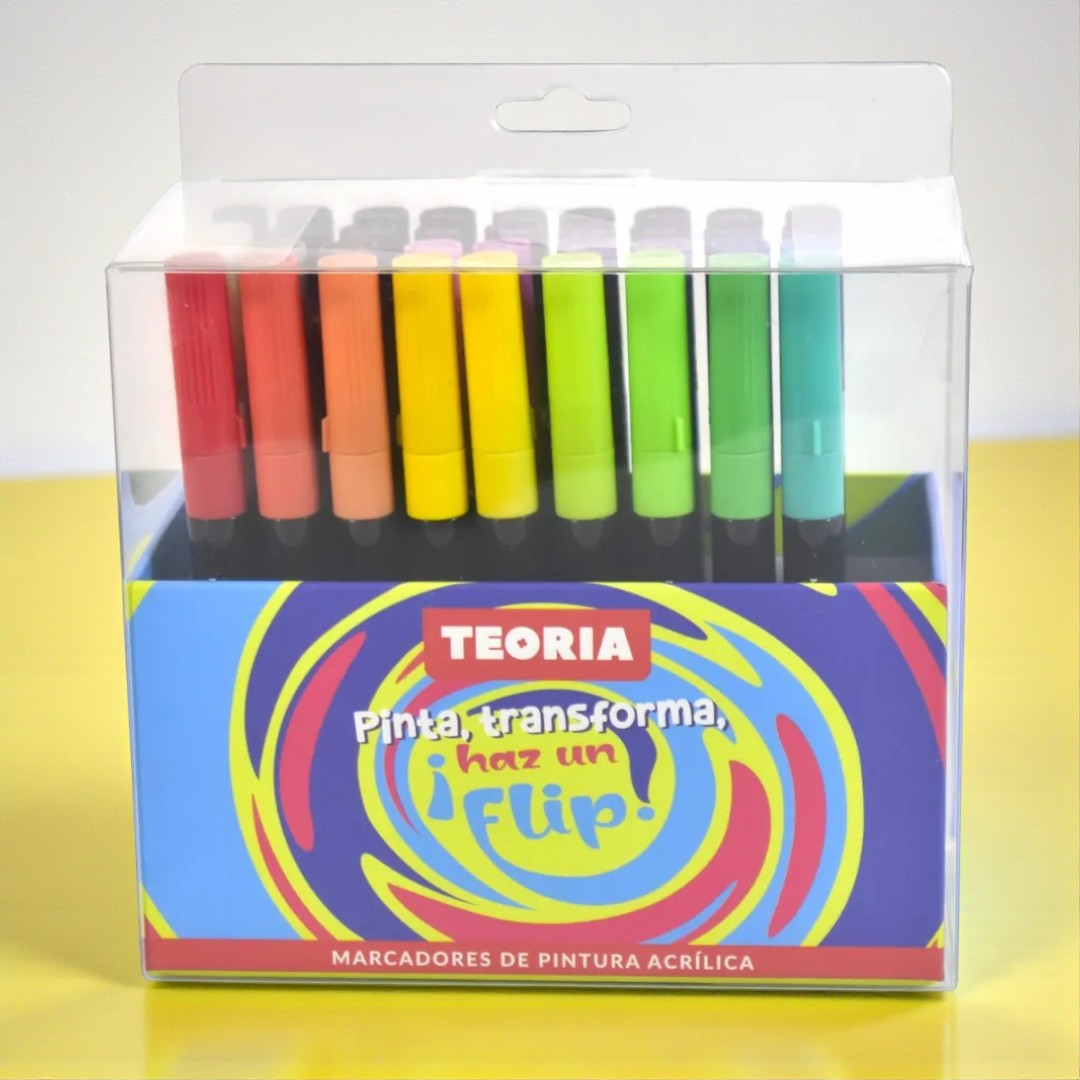 Marcadores de Pintura Acrílica FLIP Deskset x 36 Colores Teoría