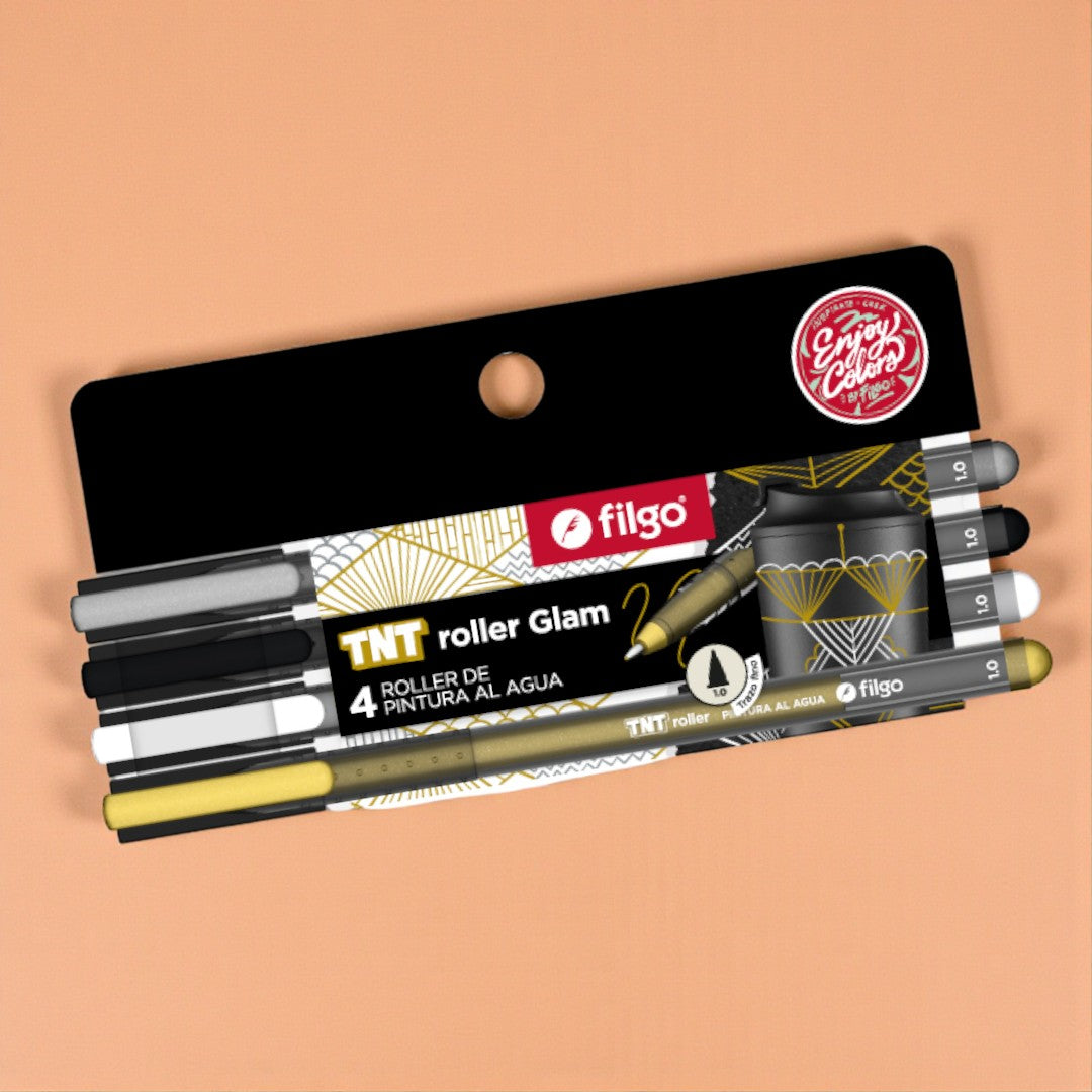 Filgo TNT Roller Glam – Set x4 (Pintura al Agua)